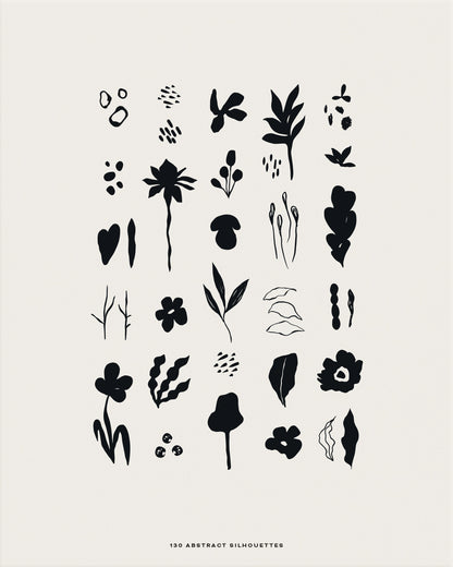Abstract Botanic Graphic Collection