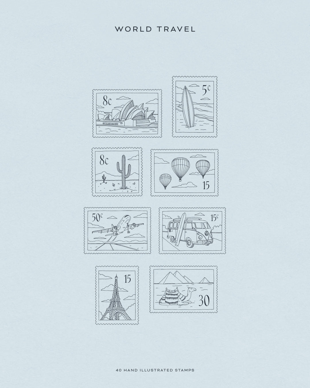 Stamps Illustration Collection